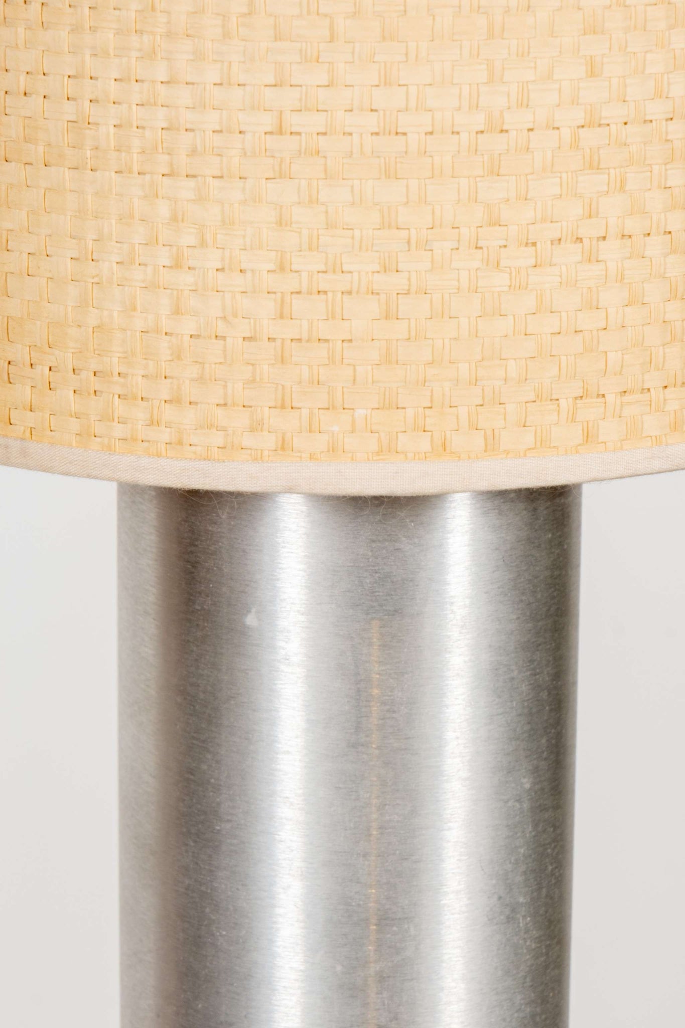 Brushed Stainless Steel Table Lamp, Tall