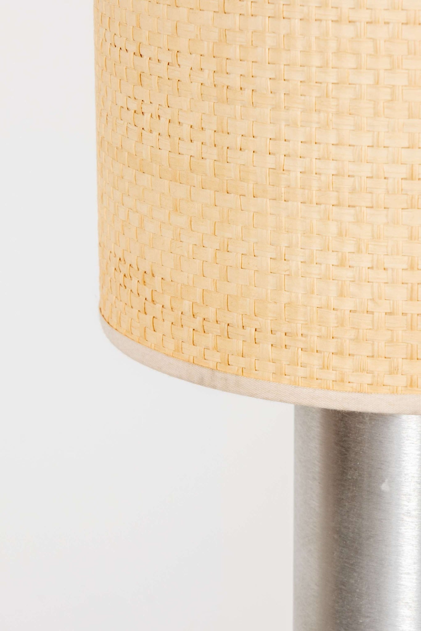 Brushed Stainless Steel Table Lamp, Tall