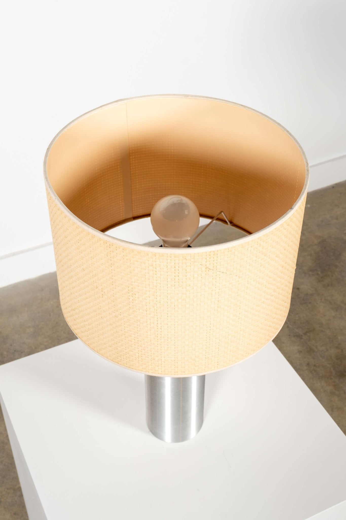 Brushed Stainless Steel Table Lamp, Small