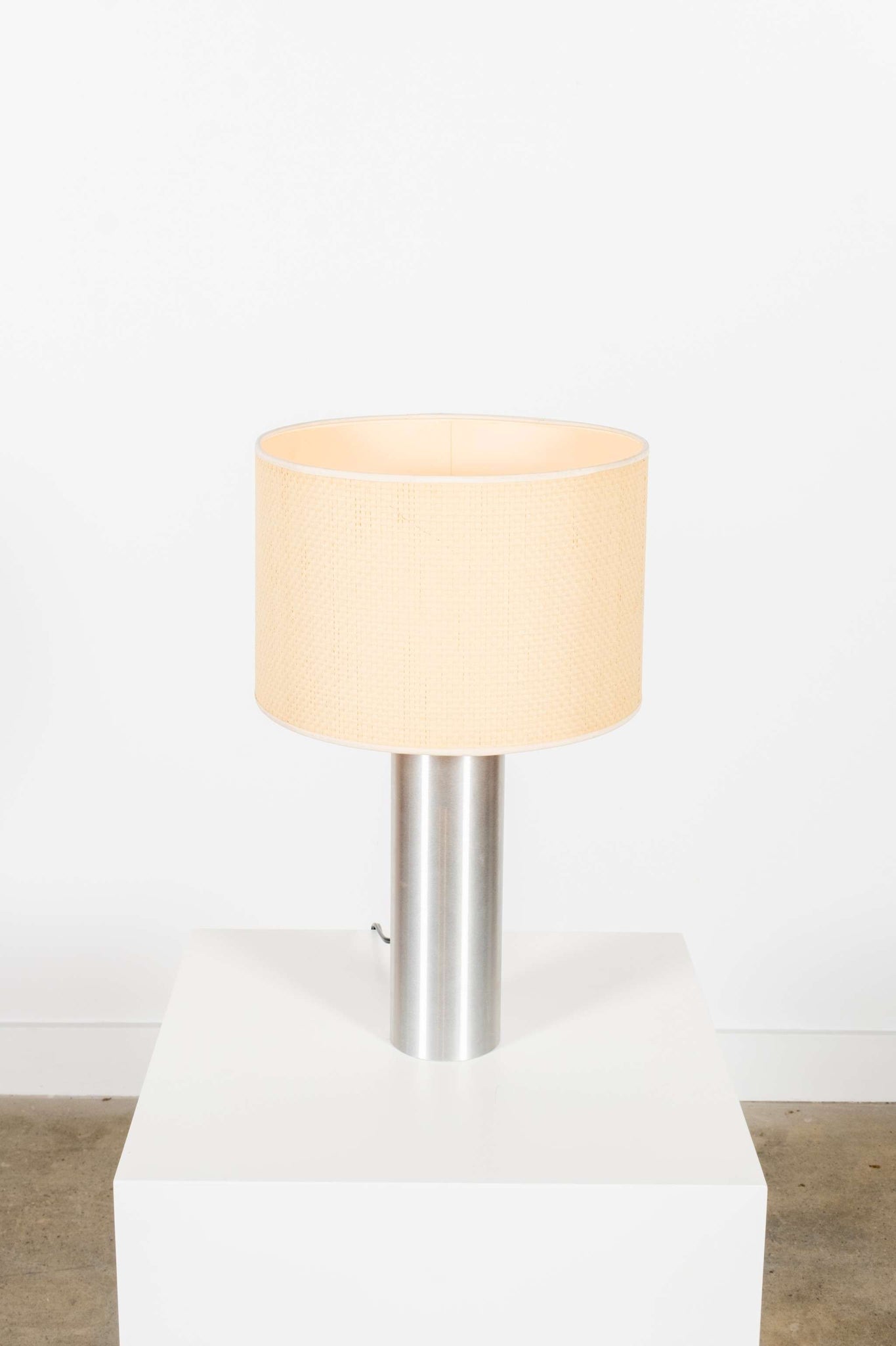 Brushed Stainless Steel Table Lamp, Small