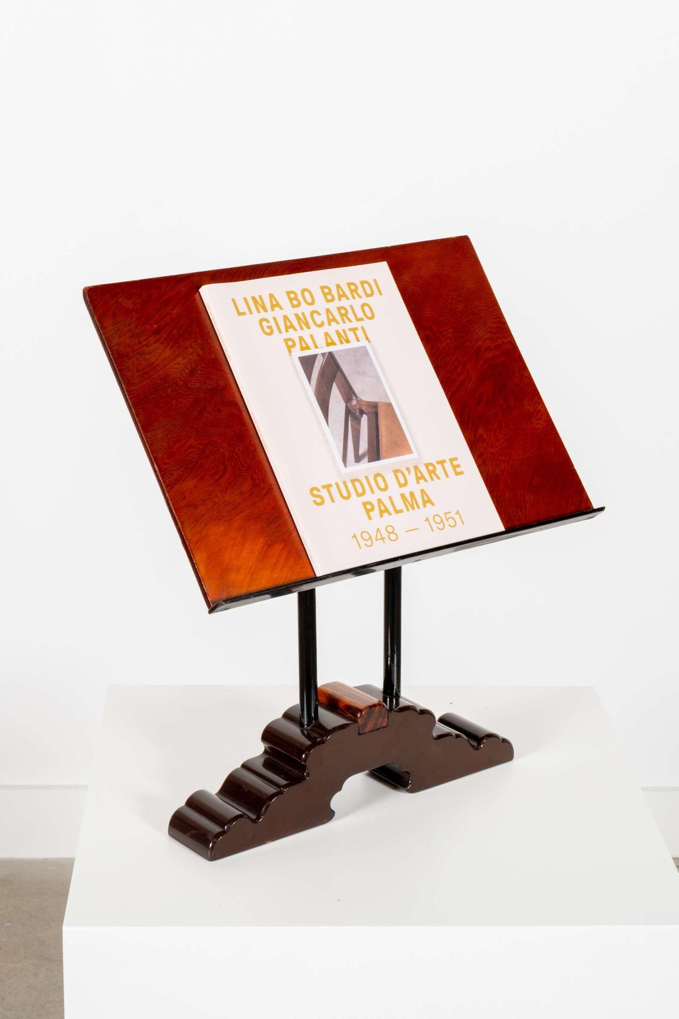 Burl Wood Veneer Book Stand