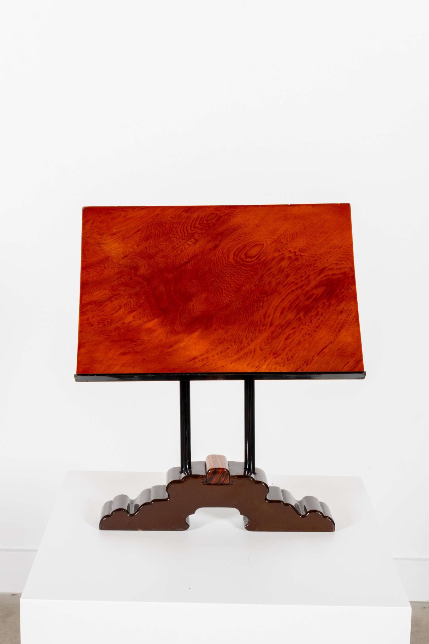 Burl Wood Veneer Book Stand