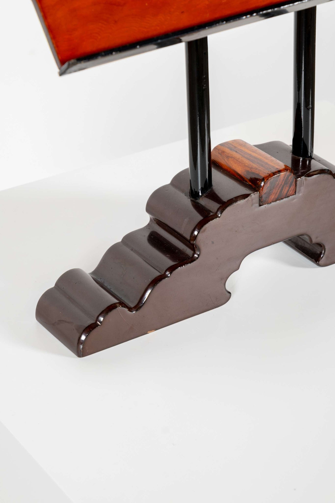 Burl Wood Veneer Book Stand