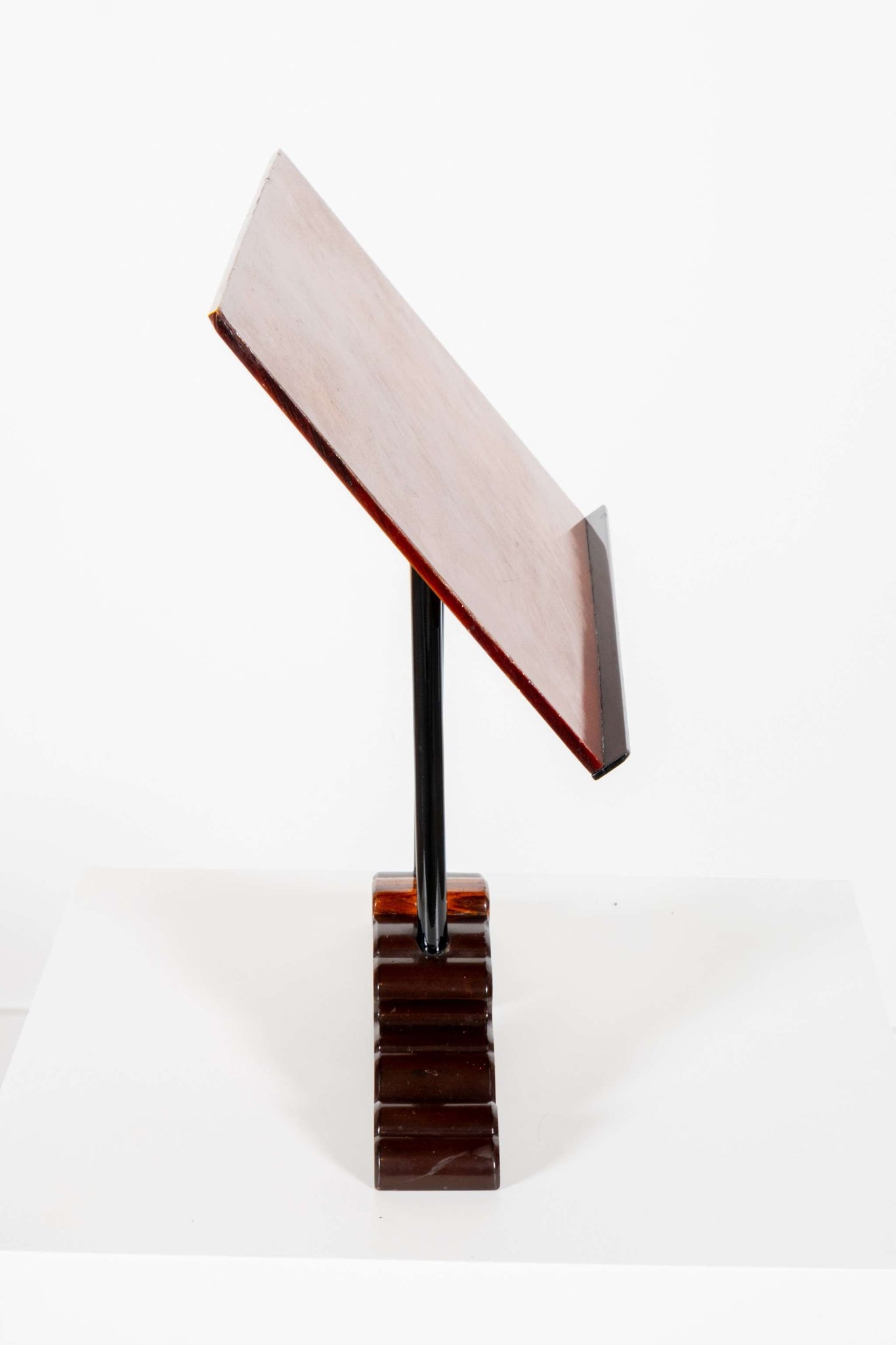 Burl Wood Veneer Book Stand