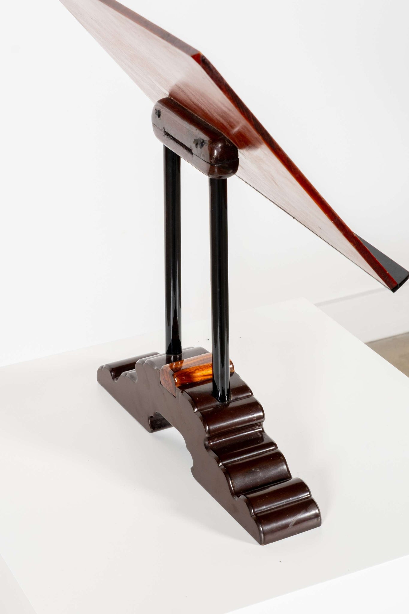 Burl Wood Veneer Book Stand