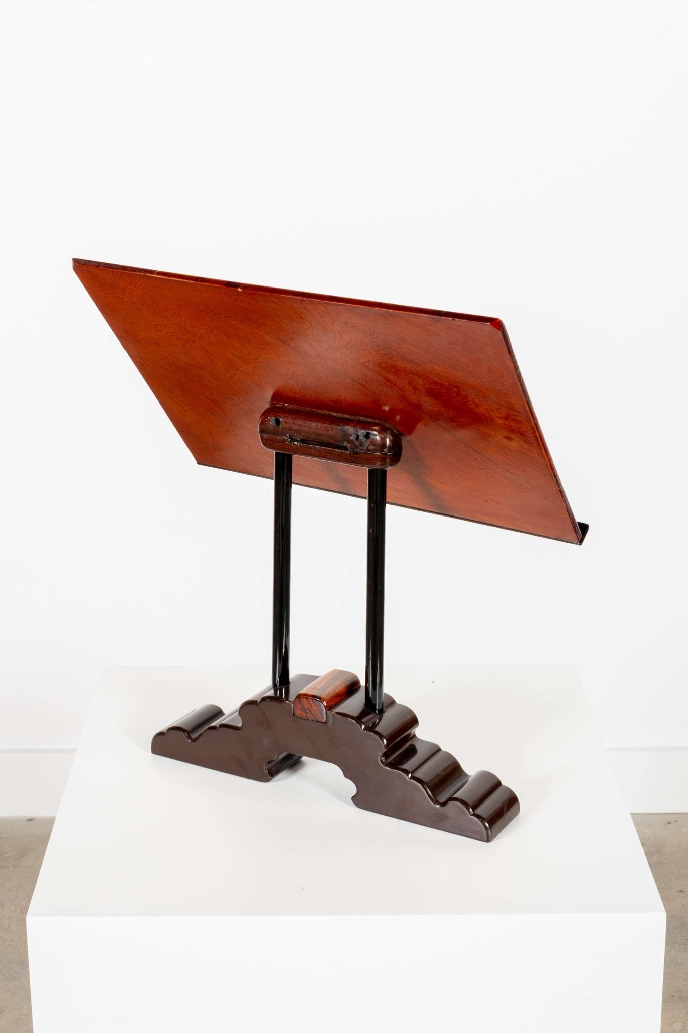 Burl Wood Veneer Book Stand