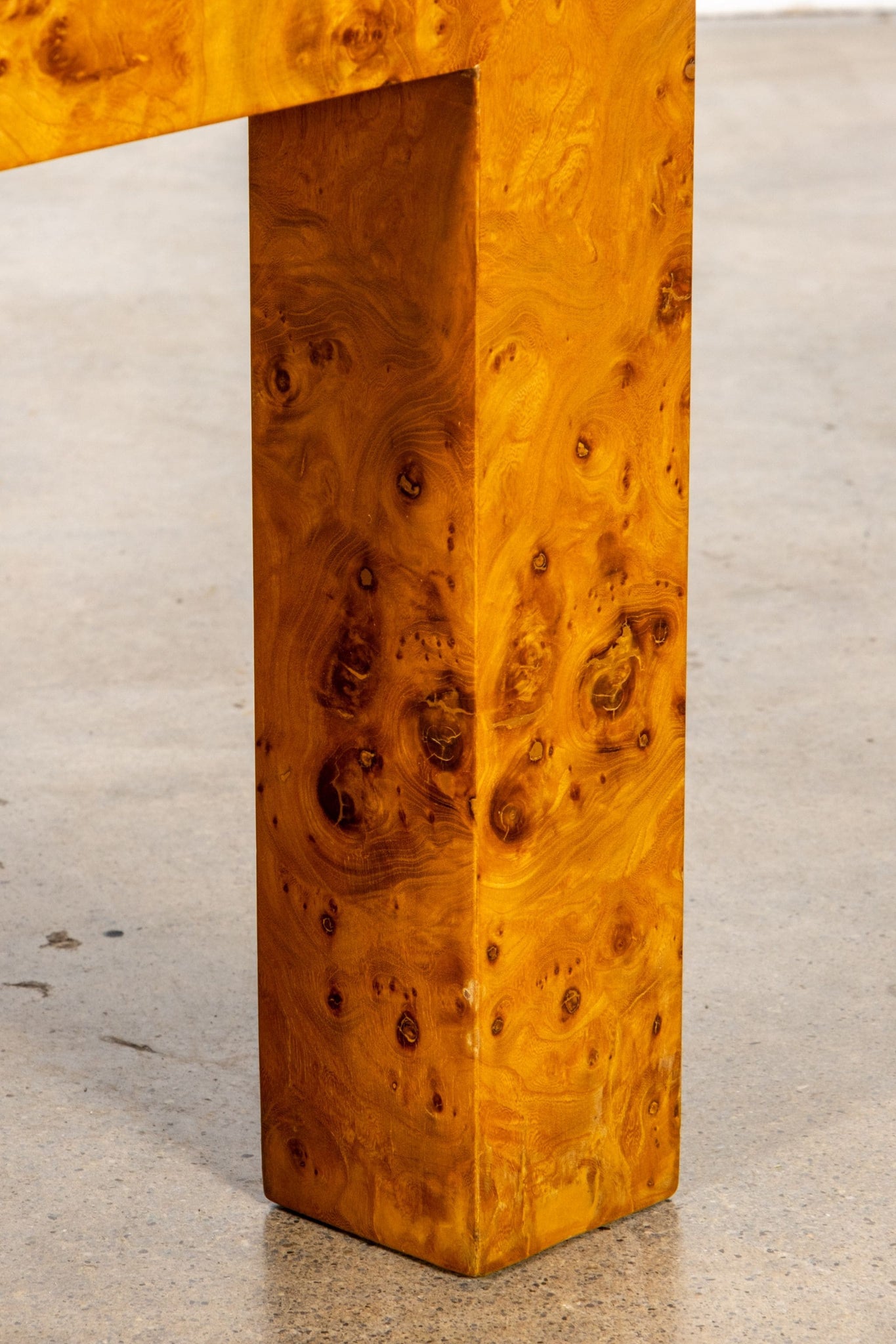 Burl and Marble Side Table | Bonne Choice