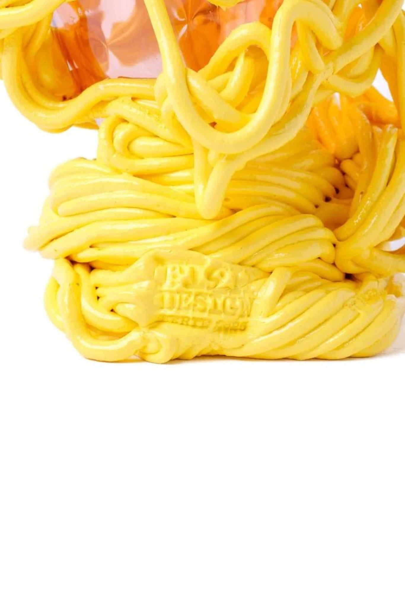 Spaghetti Special Vase (XS), Clear Pink and Pastel Yellow