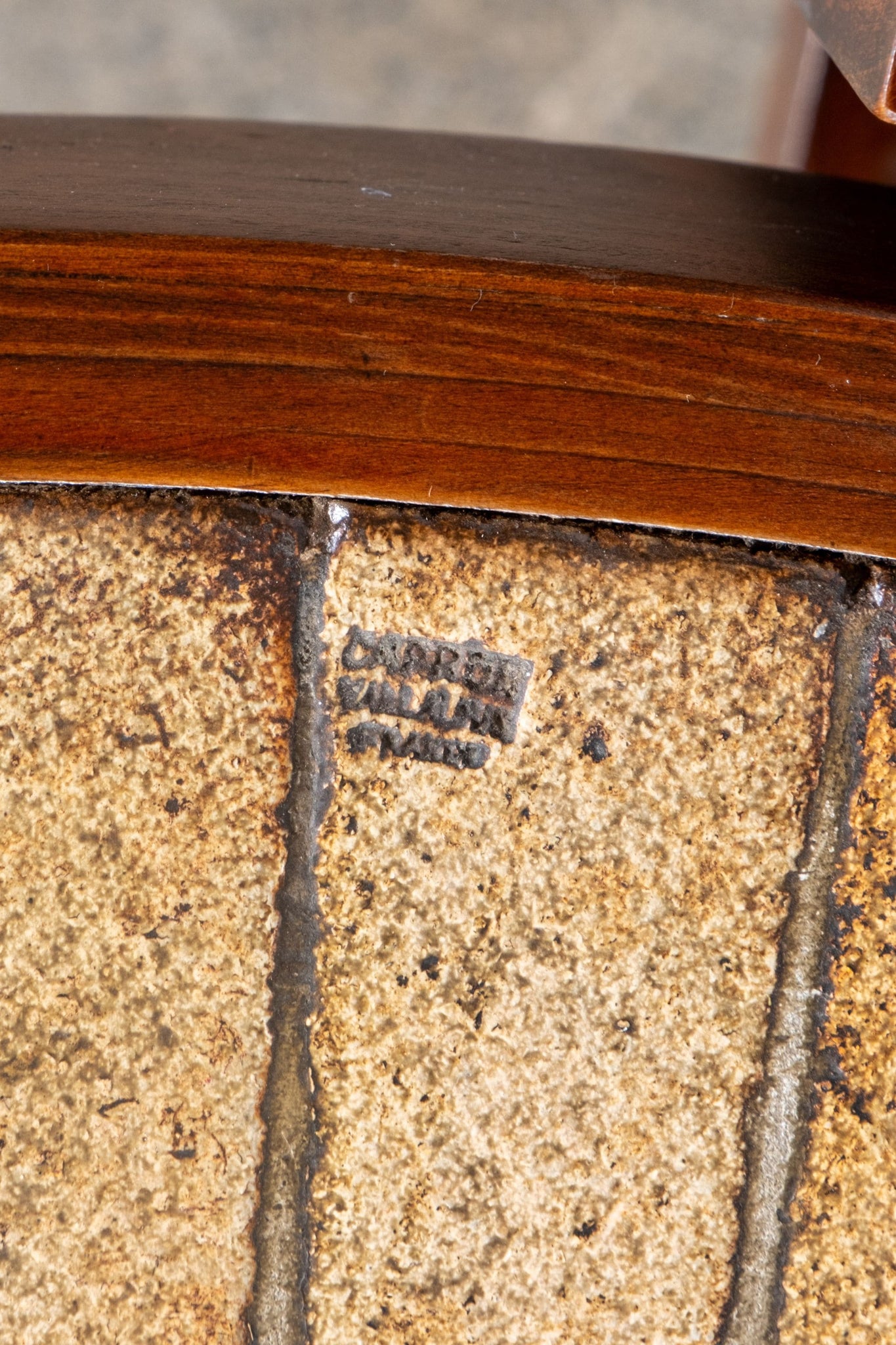 Garrigue Tiled-Top Coffee Table, Round by Roger Capron | Bonne Choice