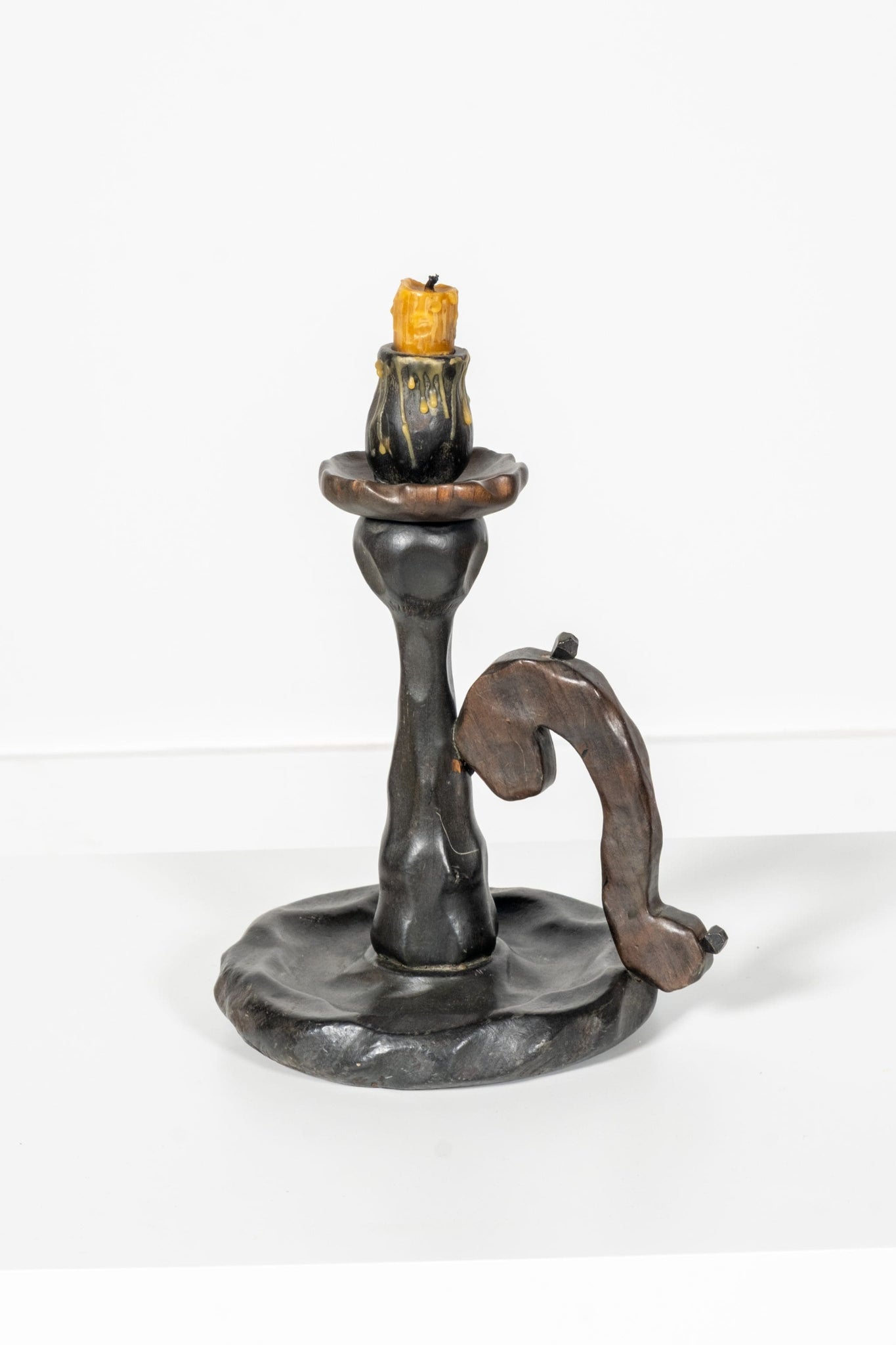 Carved Wood Candle Stick | Bonne Choice