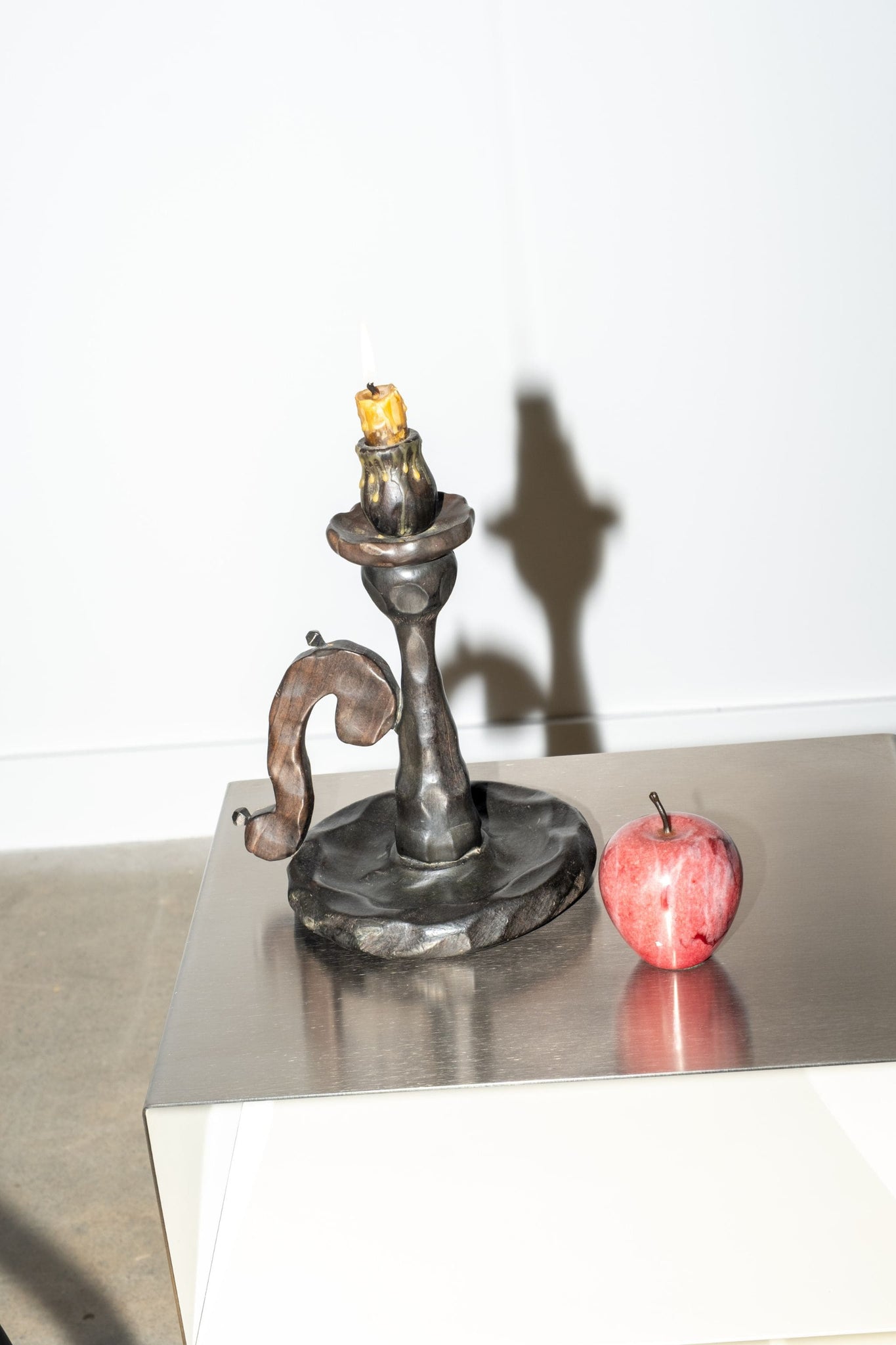 Carved Wood Candle Stick | Bonne Choice