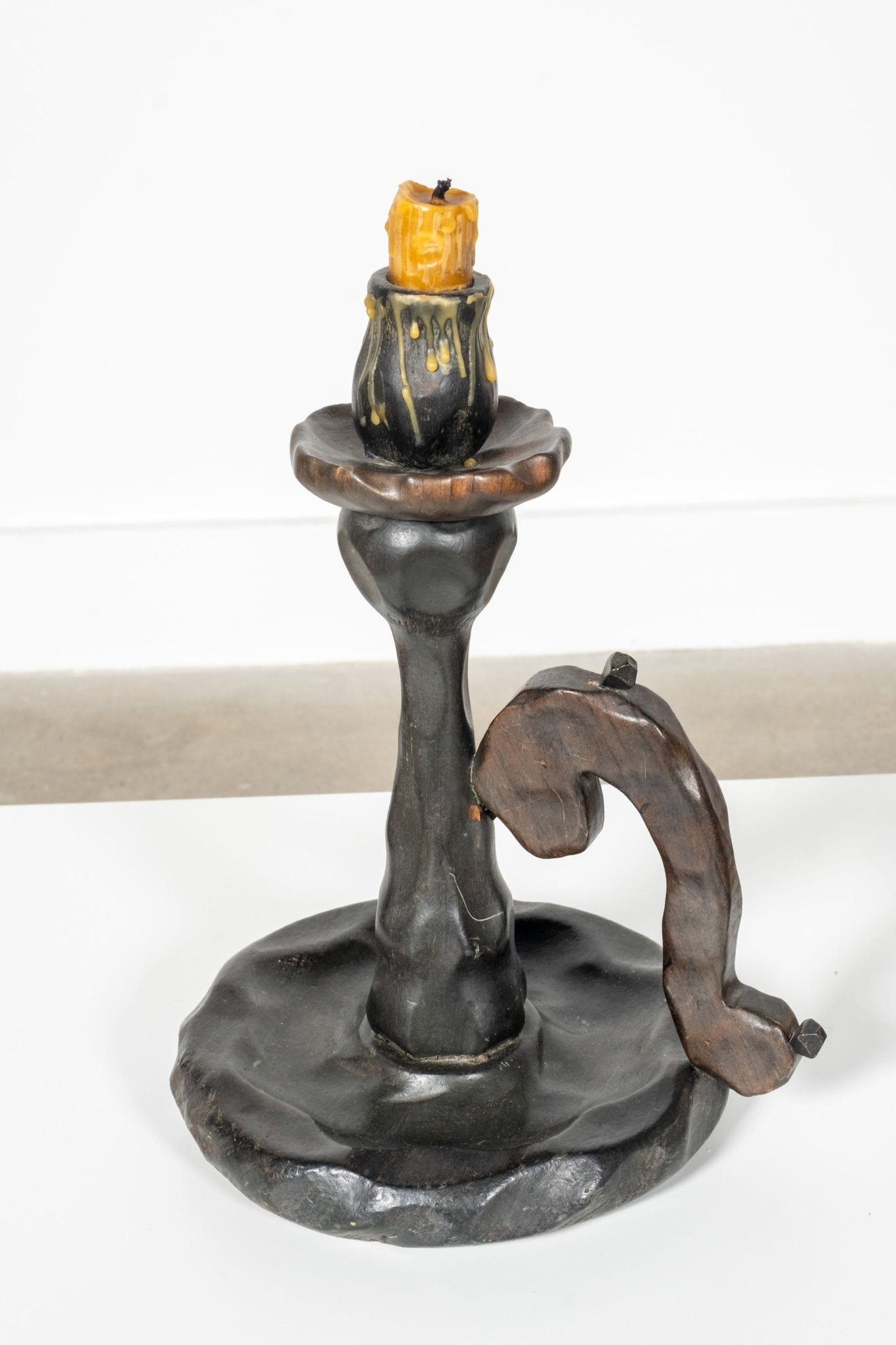 Carved Wood Candle Stick | Bonne Choice