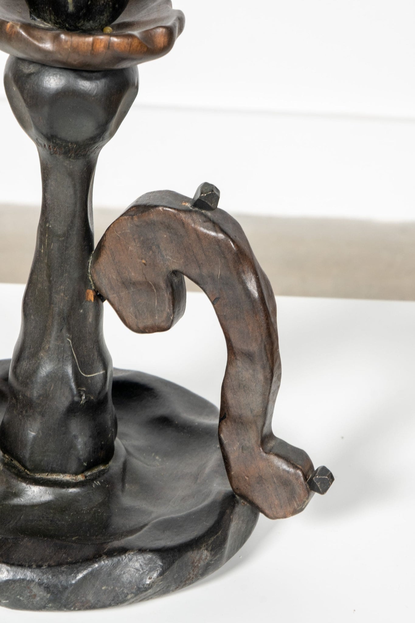 Carved Wood Candle Stick | Bonne Choice