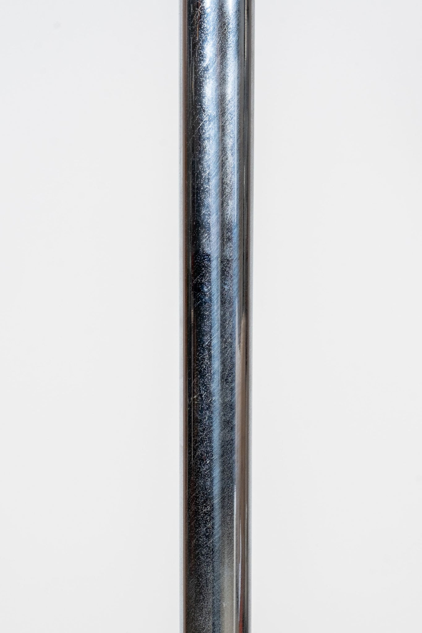 Vintage Chrome Floor Lamp with Glass Shade | Bonne Choice