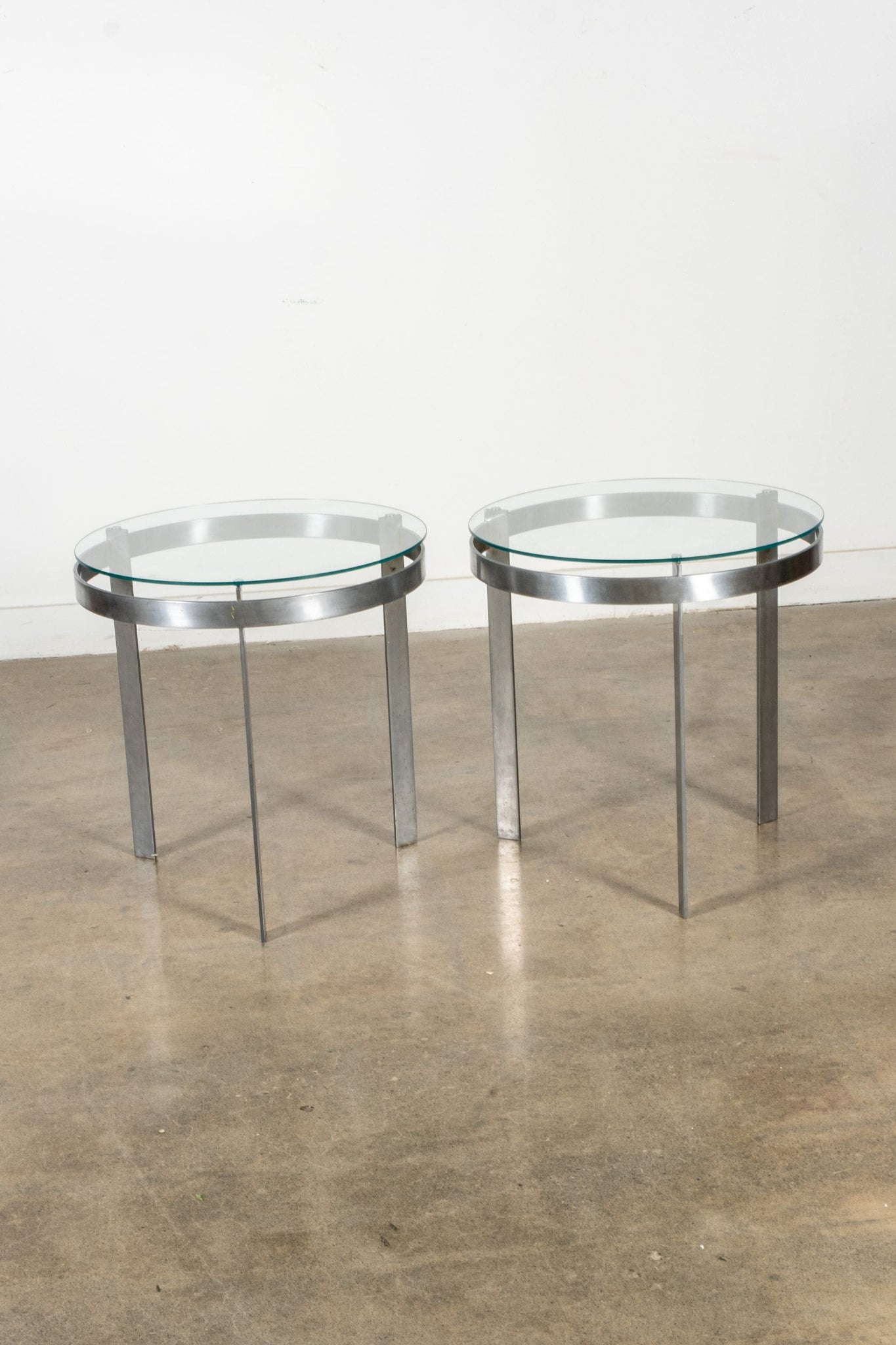 Vintage Chrome and Glass Side Table | Bonne Choice