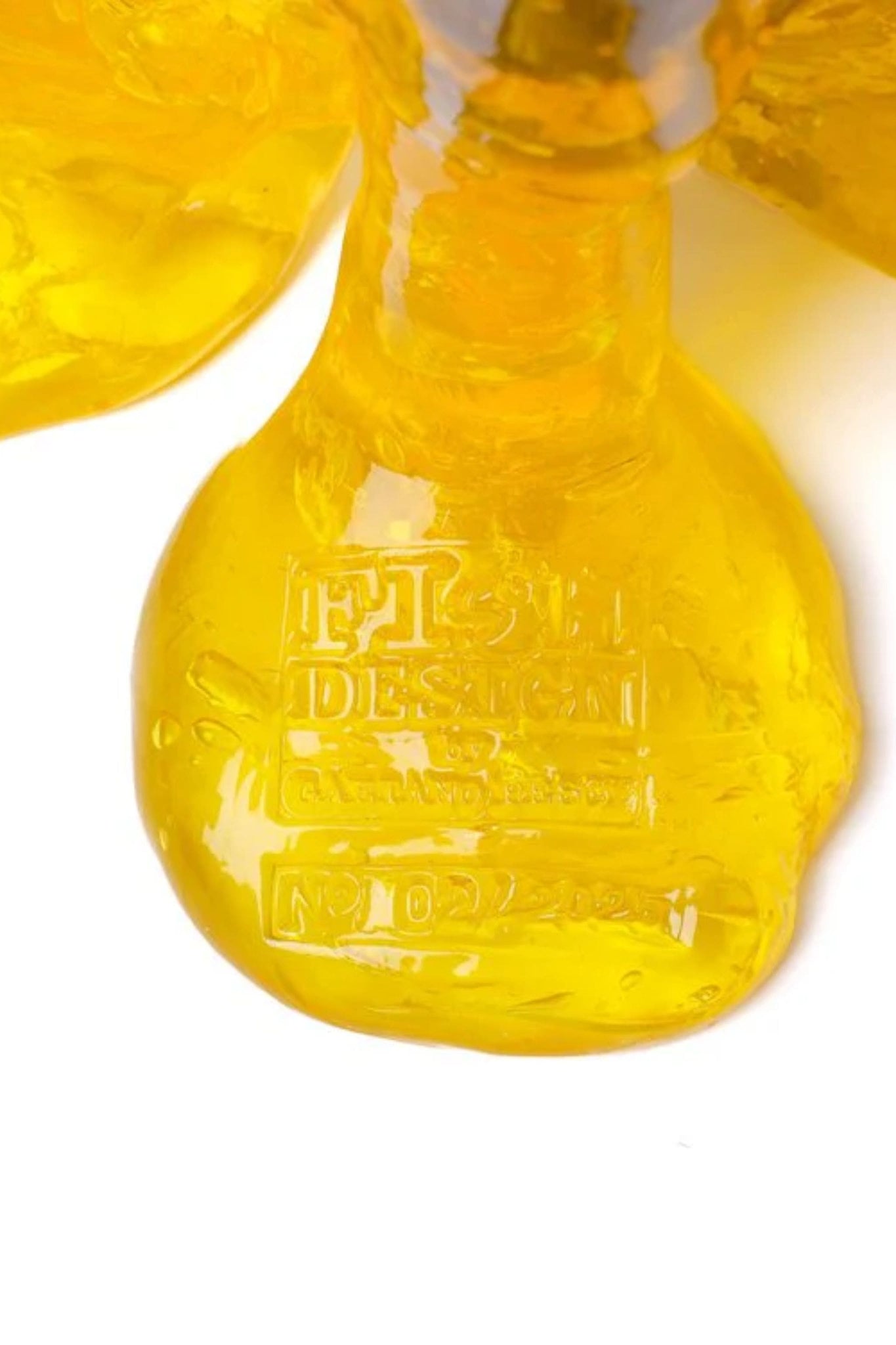 Corsi Clear Vase Extra Colour (Large), Clear Aqua, Clear Yellow and Matte Aubergine by Gaetano Pesce | Bonne Choice