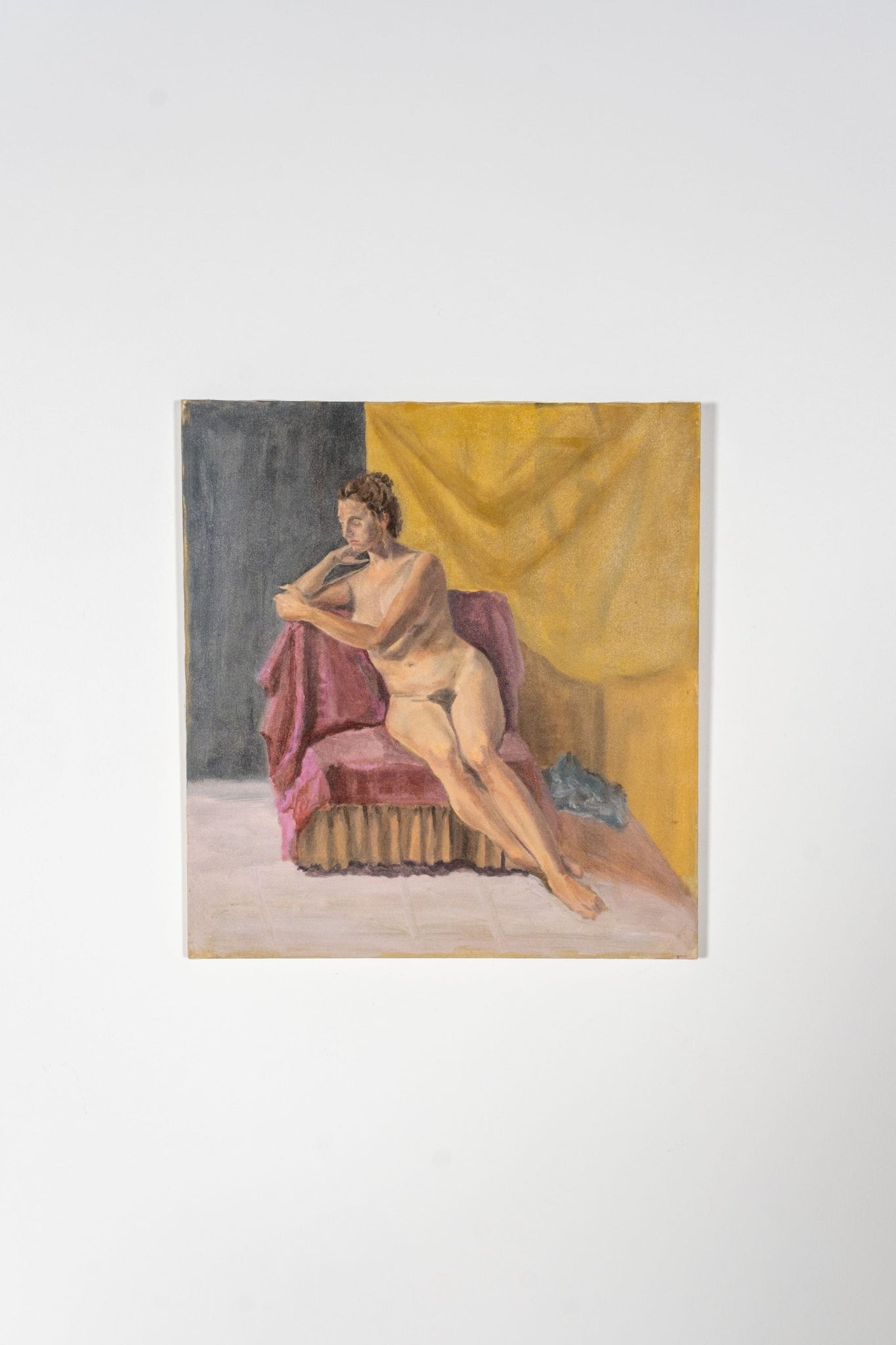 Vintage Color Blocked Nude Portrait | Bonne Choice