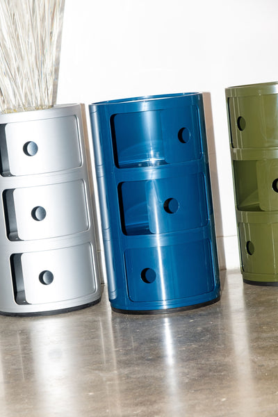 Kartell Componibili, 3 Elements, Blue | Bonne Choice