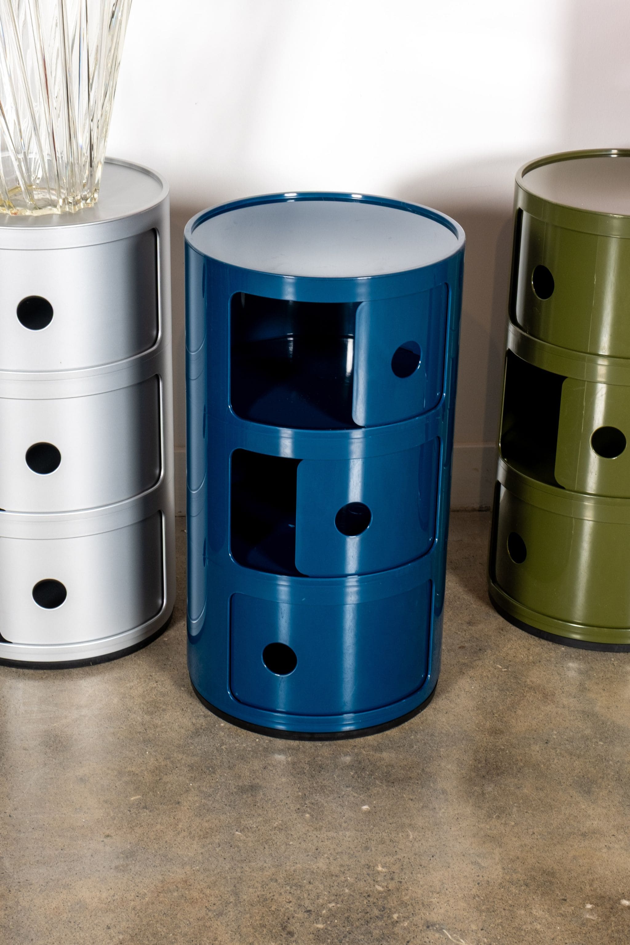 Kartell Componibili, 3 Elements, Blue | Bonne Choice
