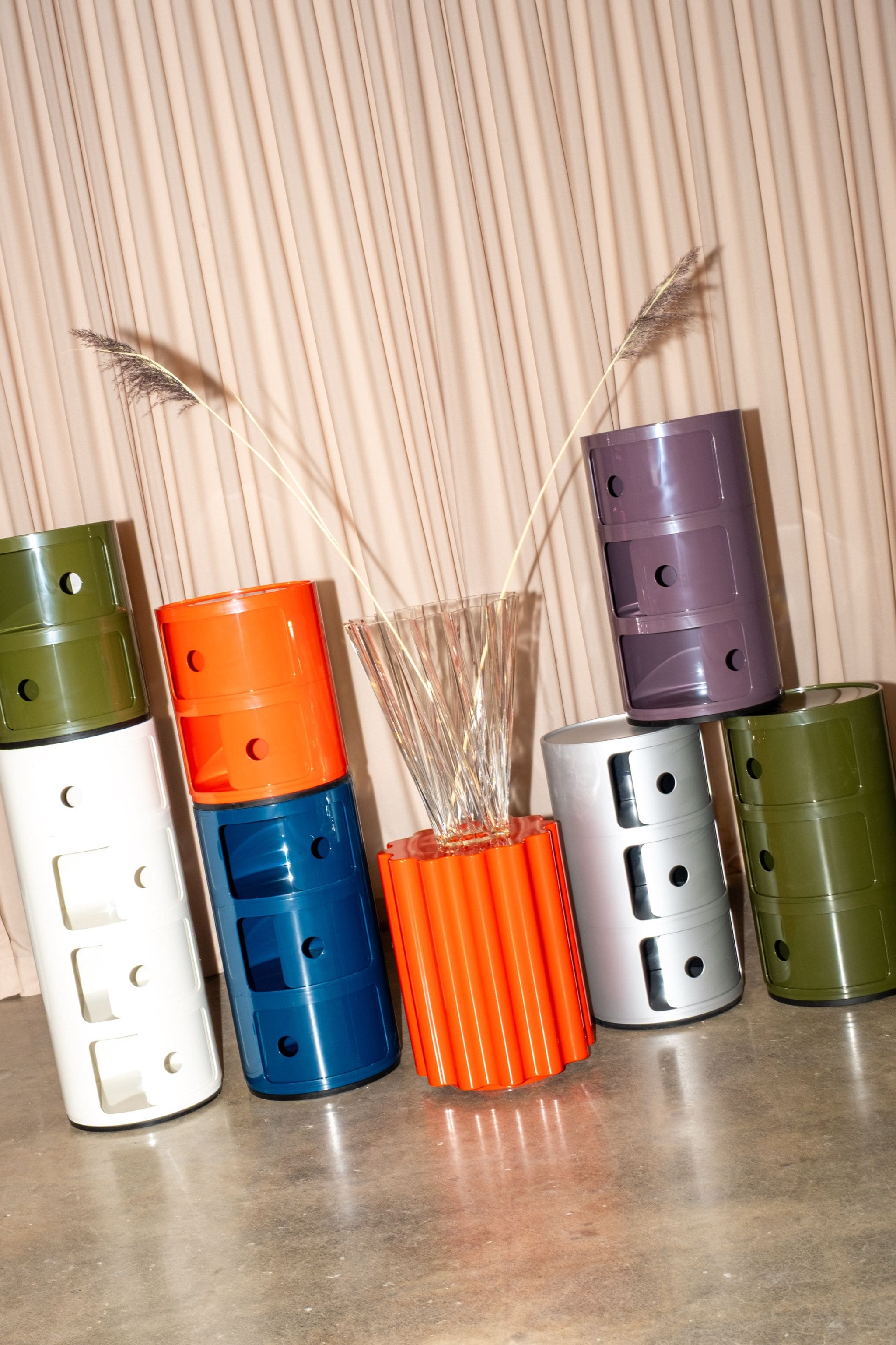 Kartell Componibili, 3 Elements, Mauve | Bonne Choice