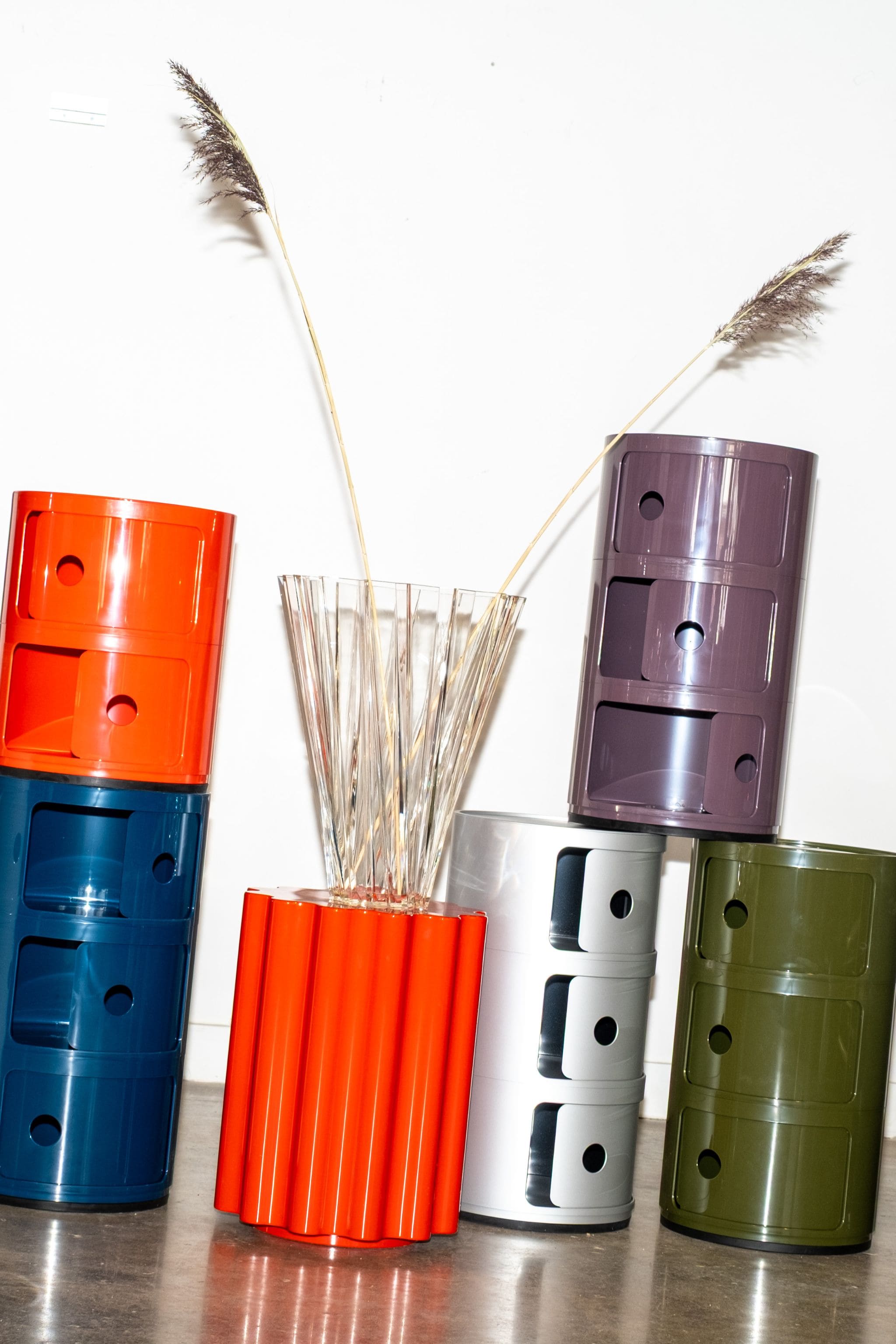 Kartell Componibili, 3 Elements, Silver | Bonne Choice