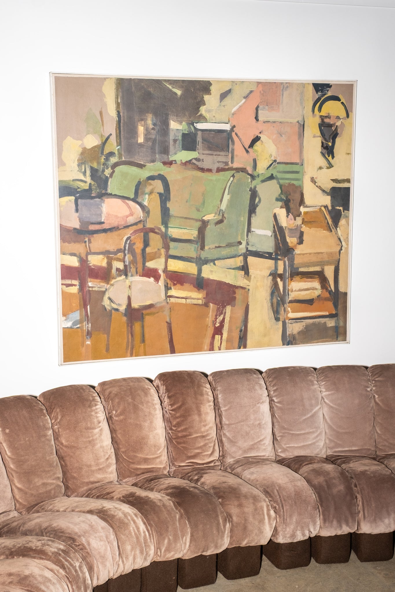 "Corner of Room", Abstract Painting in Original Frame