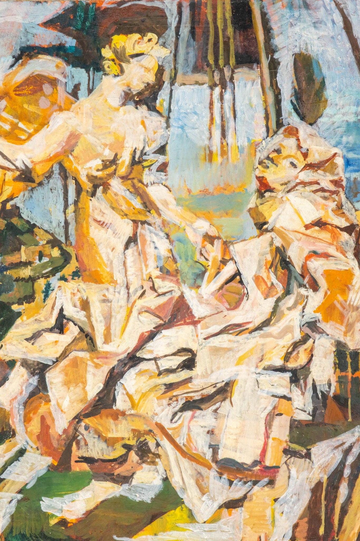 Vintage Cubist Style Madonna and Angel | Bonne Choice