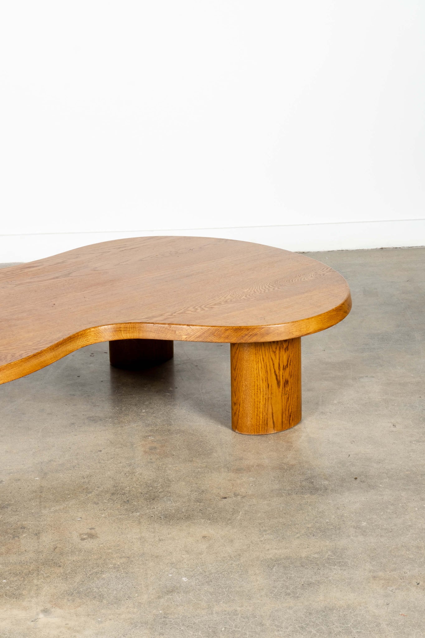 Curved Wood Coffee Table in the Manner of Charlotte Perriand