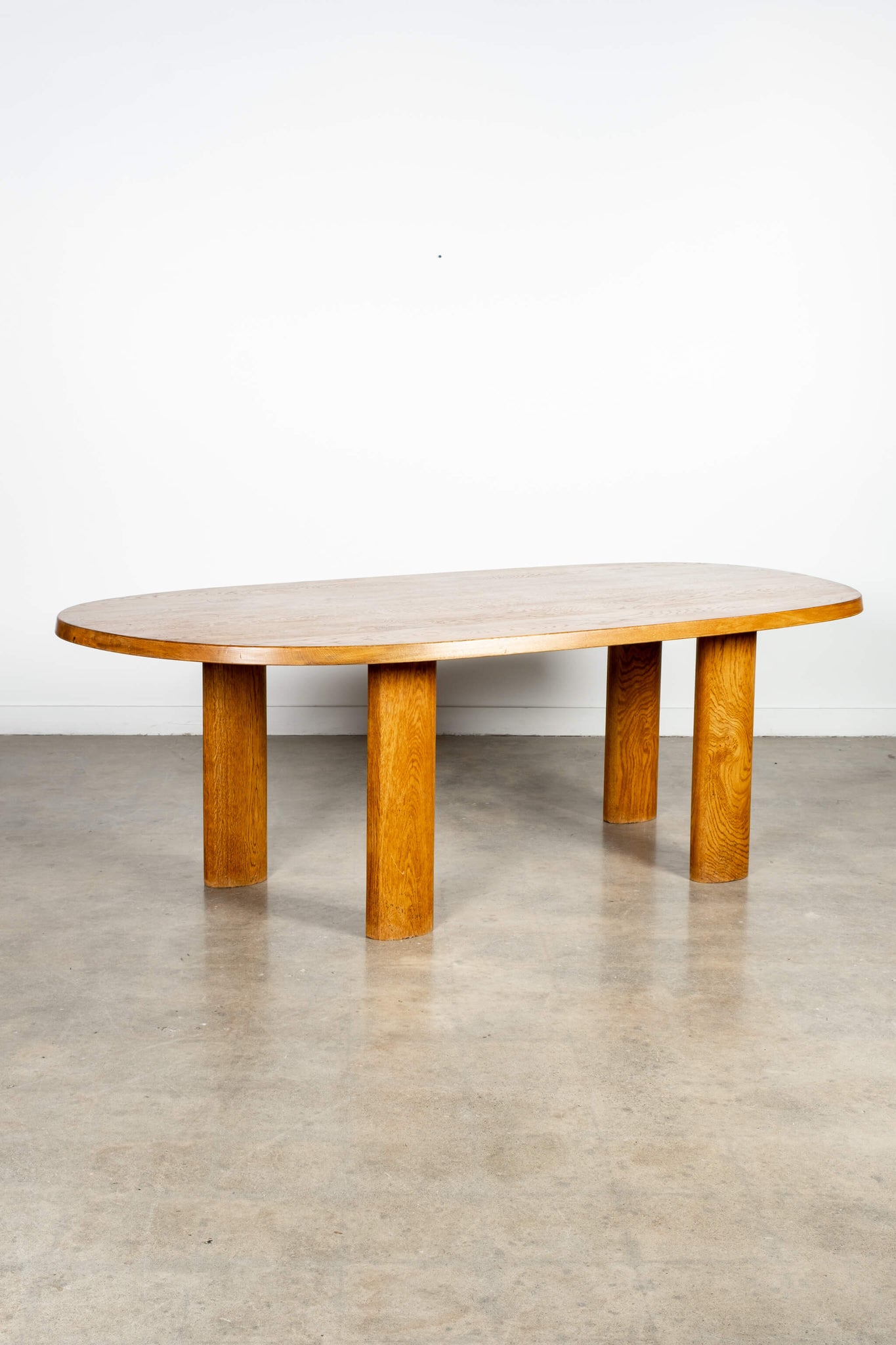 Curved Wood Dining Table in the manner of Charlotte Perriand
