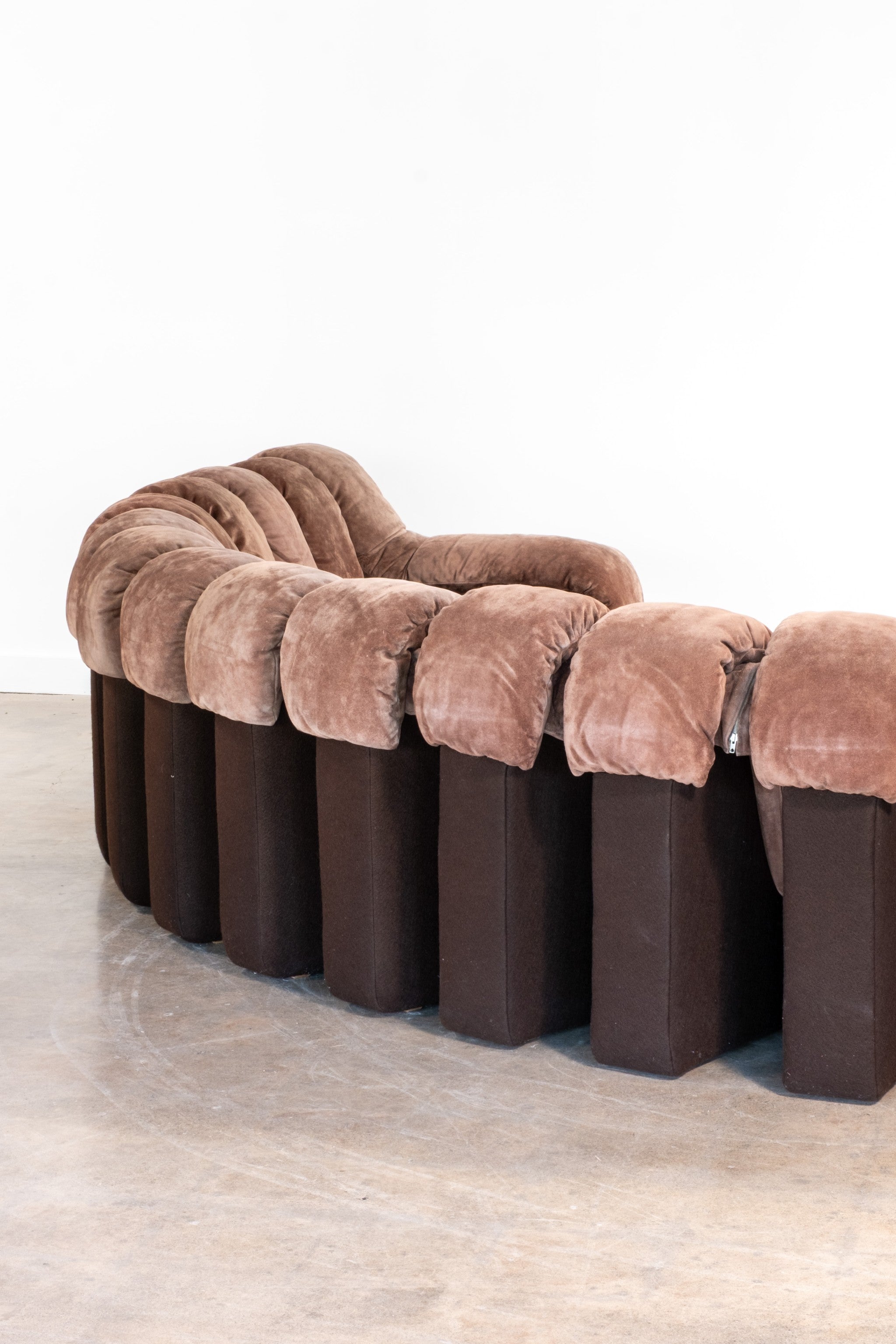 Vintage De Sede DS 600 “Non-Stop” Sectional, Taupe Suede | Bonne