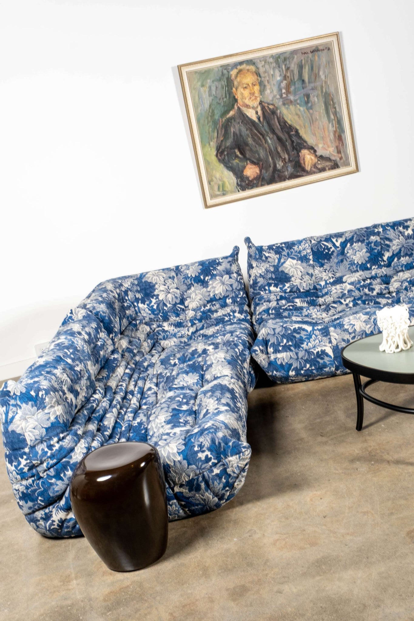 Newly Upholstered 3-Seater Floral TOGO