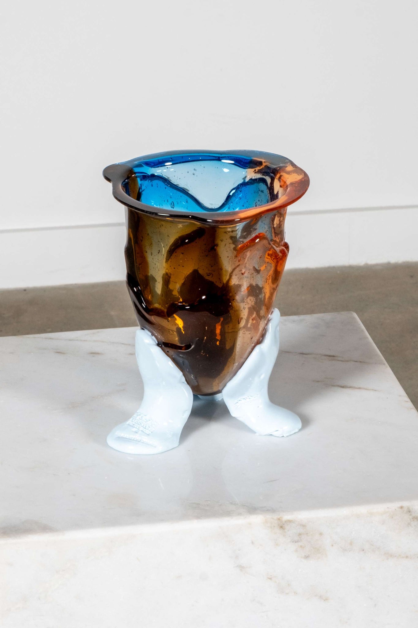 Amazonia Vase (Small), Pink, Light Blue, Brown and Matte Pastel Blue