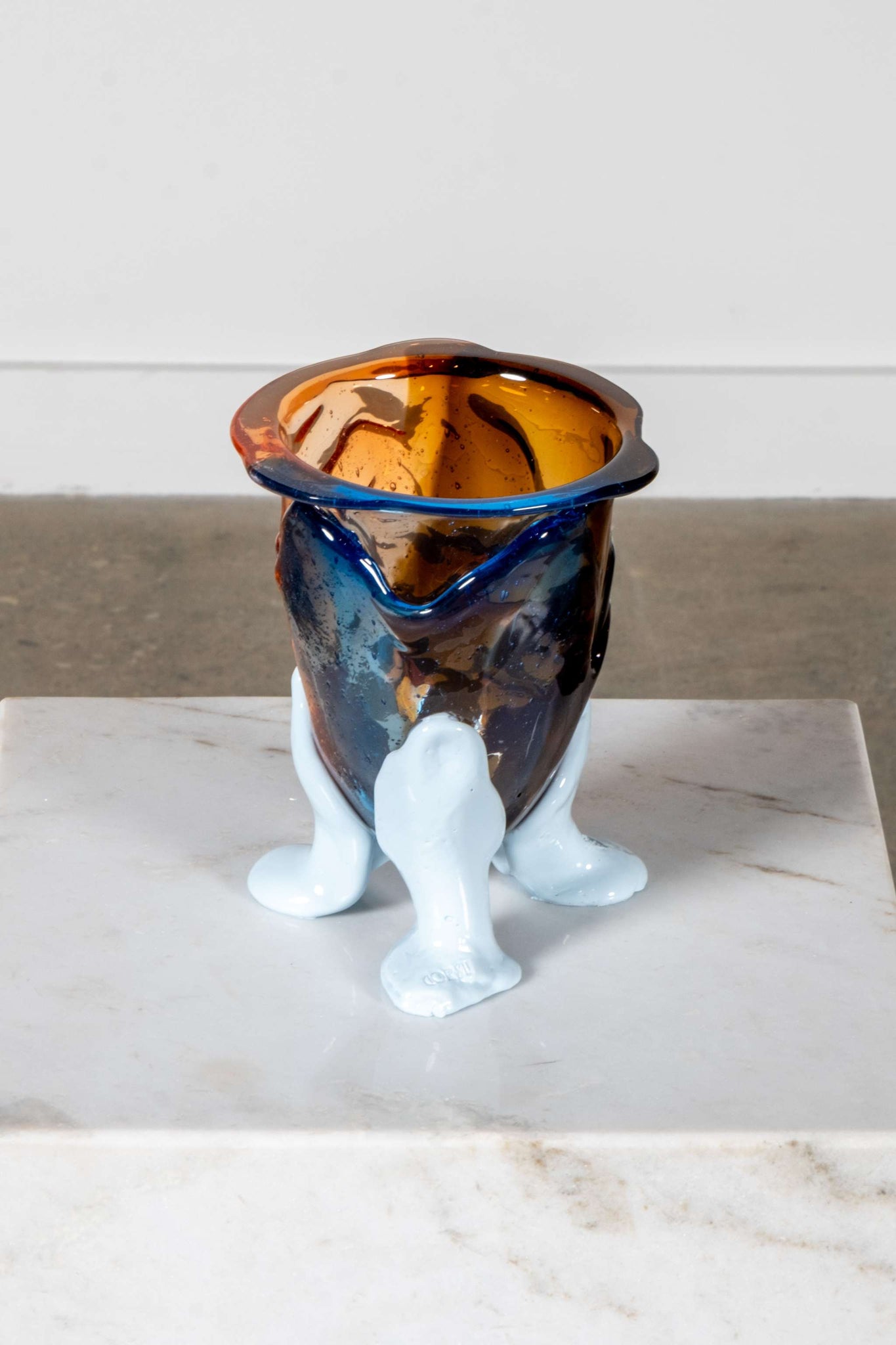 Amazonia Vase (Small), Pink, Light Blue, Brown and Matte Pastel Blue