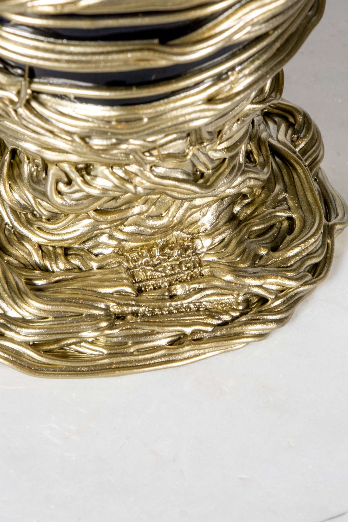 Spaghetti Extra Colour Vase (Small), Clear Dark Blue, Brown and Matte Bronze