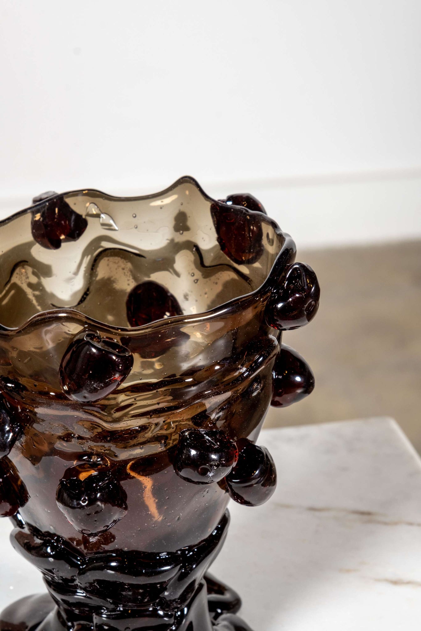 Nugget Vase (Small), Clear Black