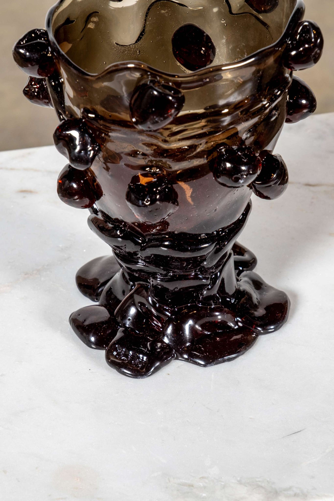 Nugget Vase (Small), Clear Black