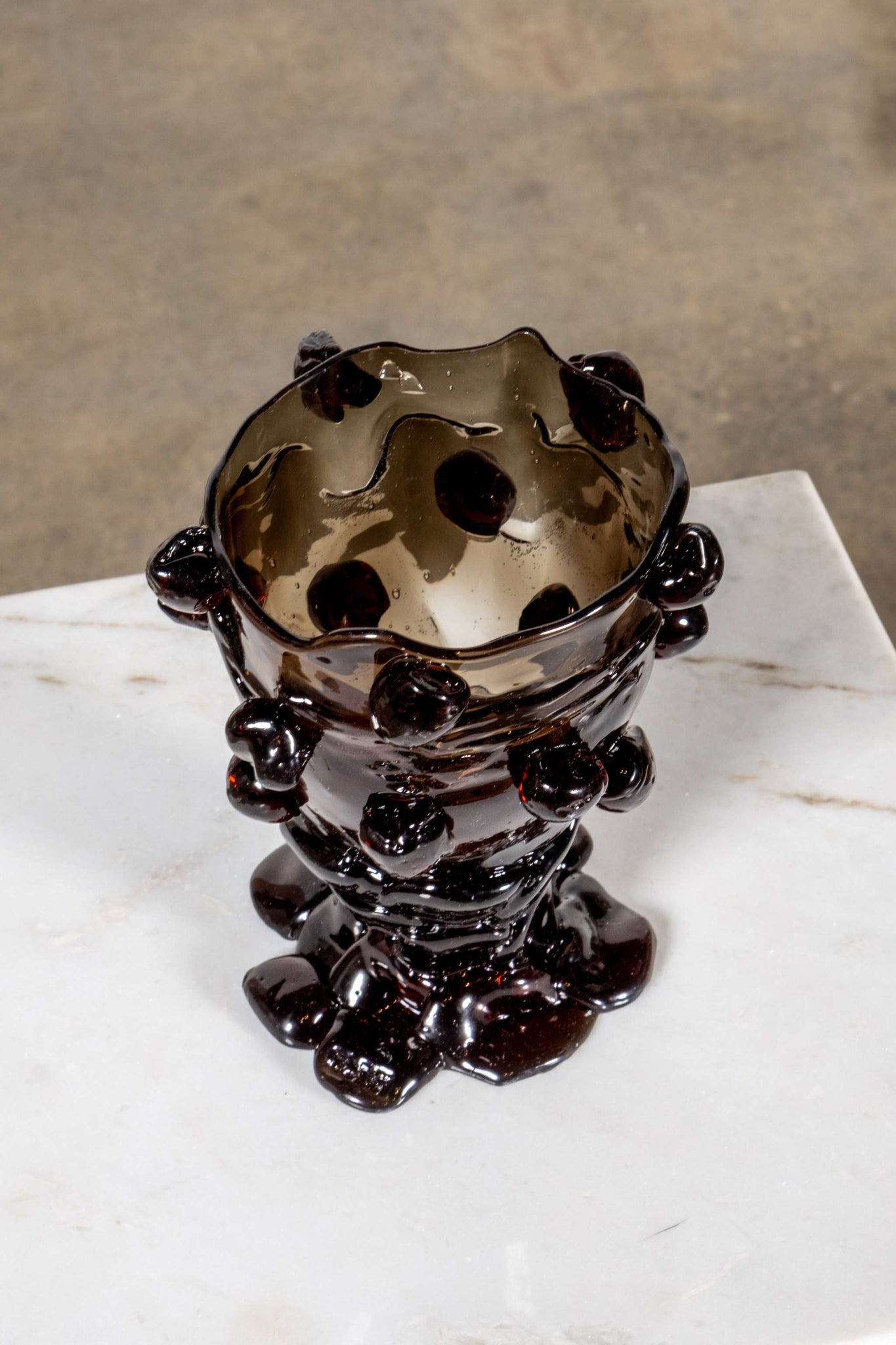 Nugget Vase (Small), Clear Black