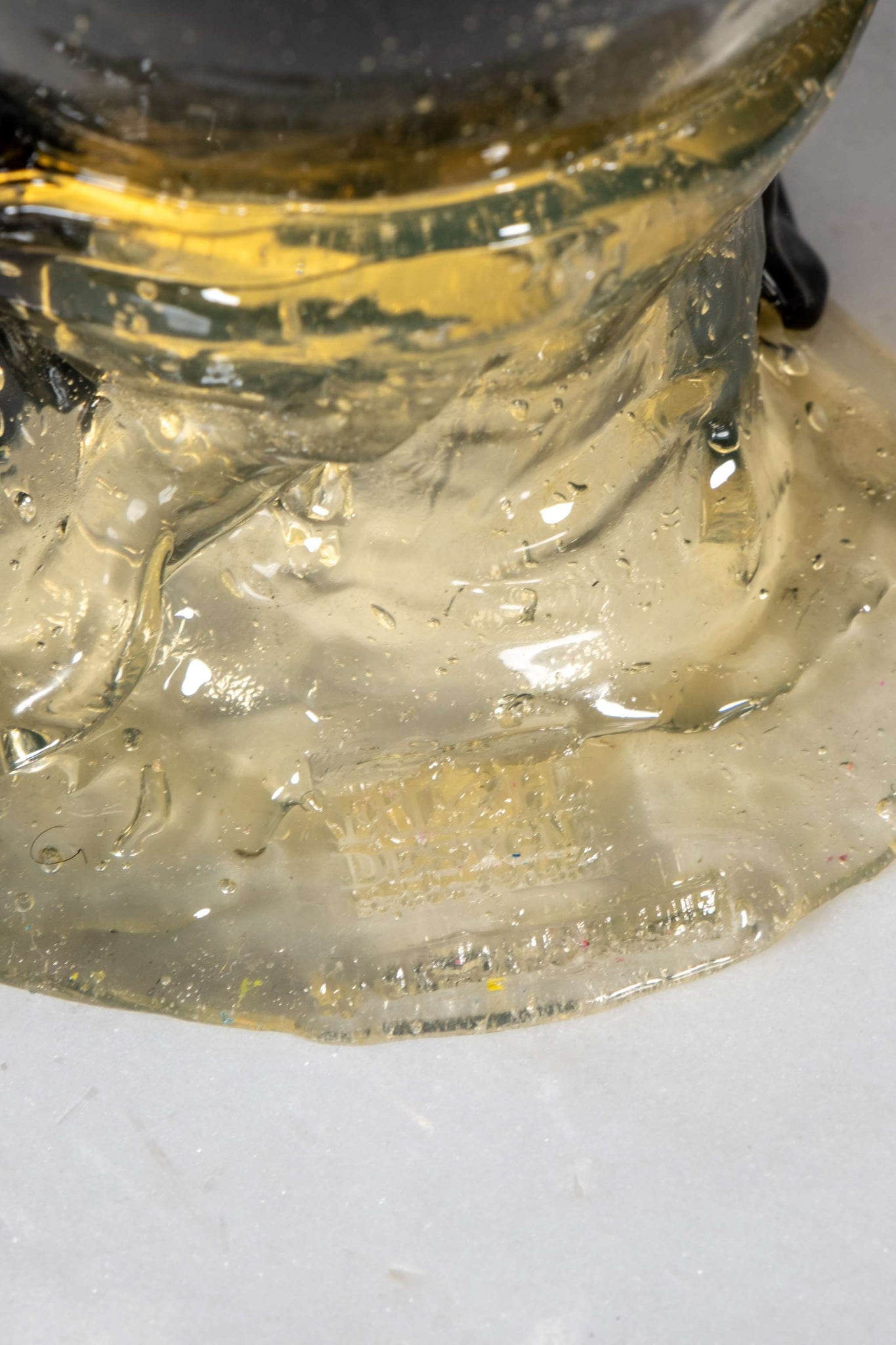 Twin C Vase (Small), Clear Light Bronze and Matte Black