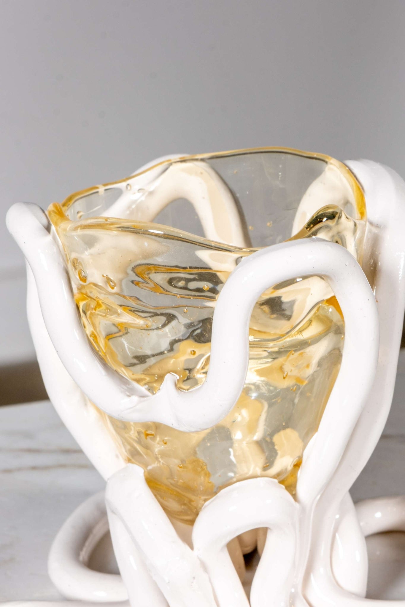 Indian Summer Vase (XS), Clear and Matte White