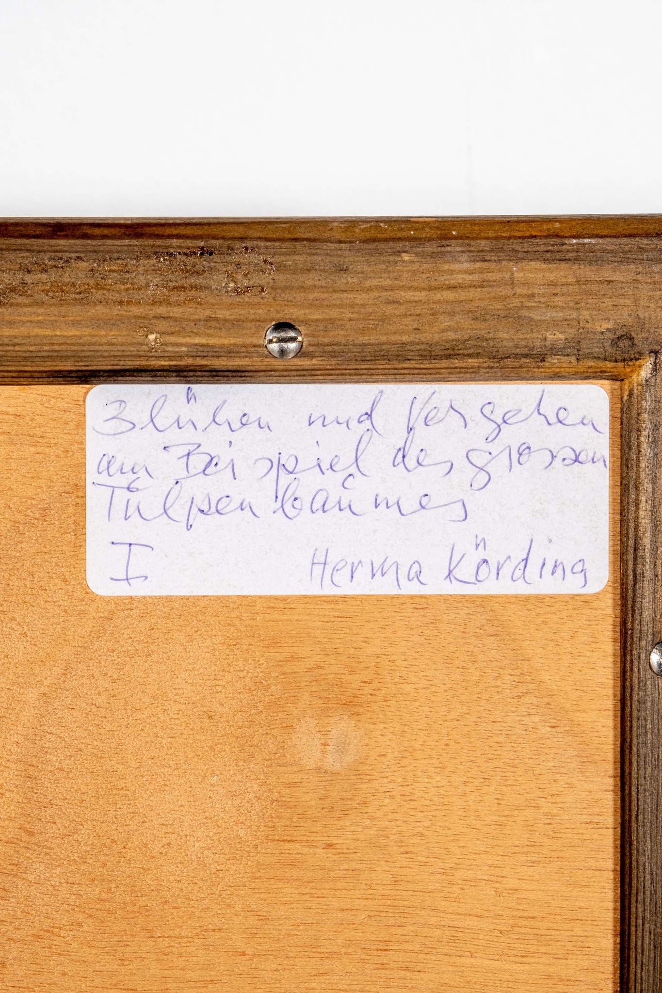 "Blooming and Dying with the Example of a Large Tulip Tree" (2000)