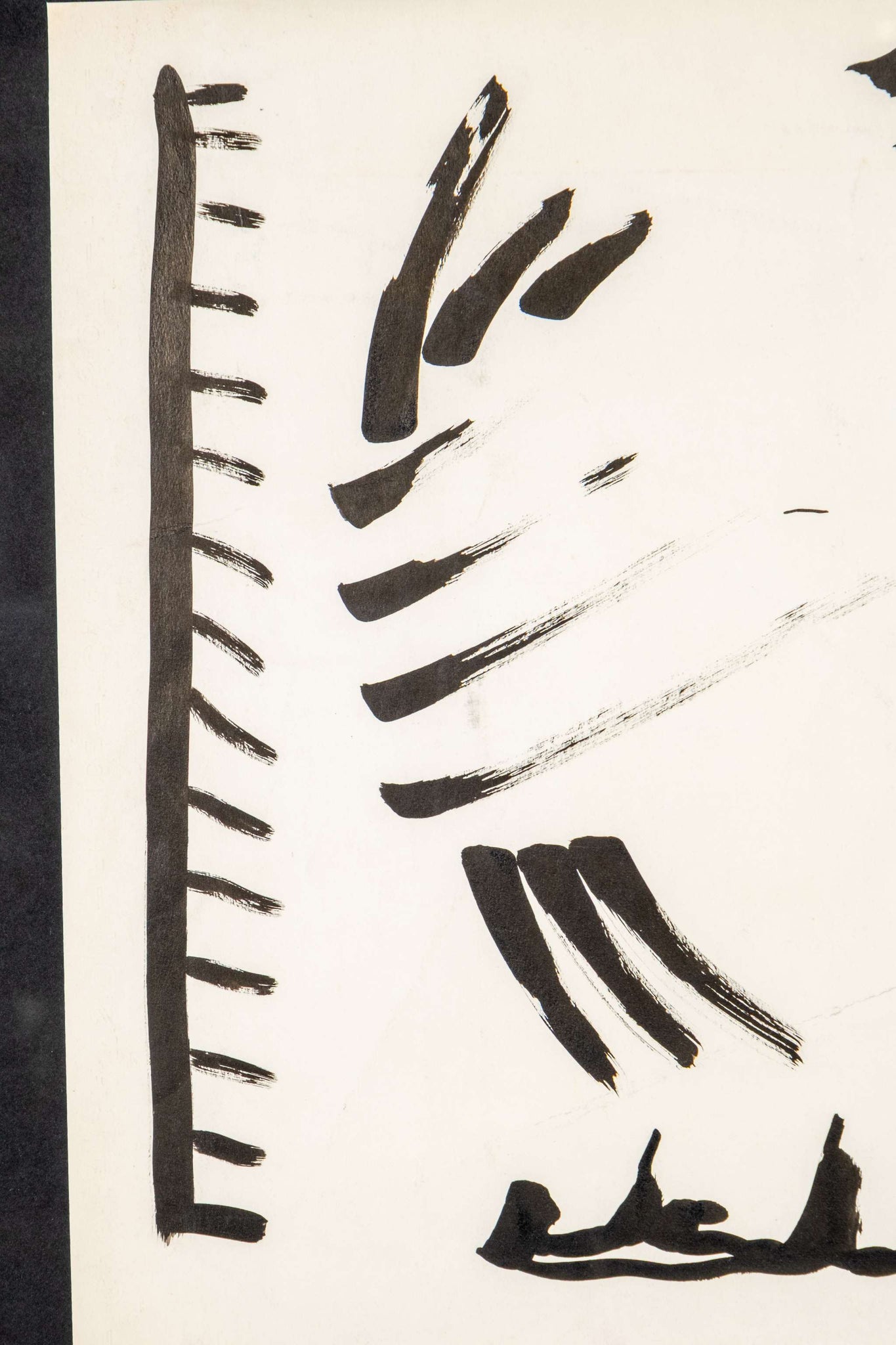 Framed Ink Abstract Landscape