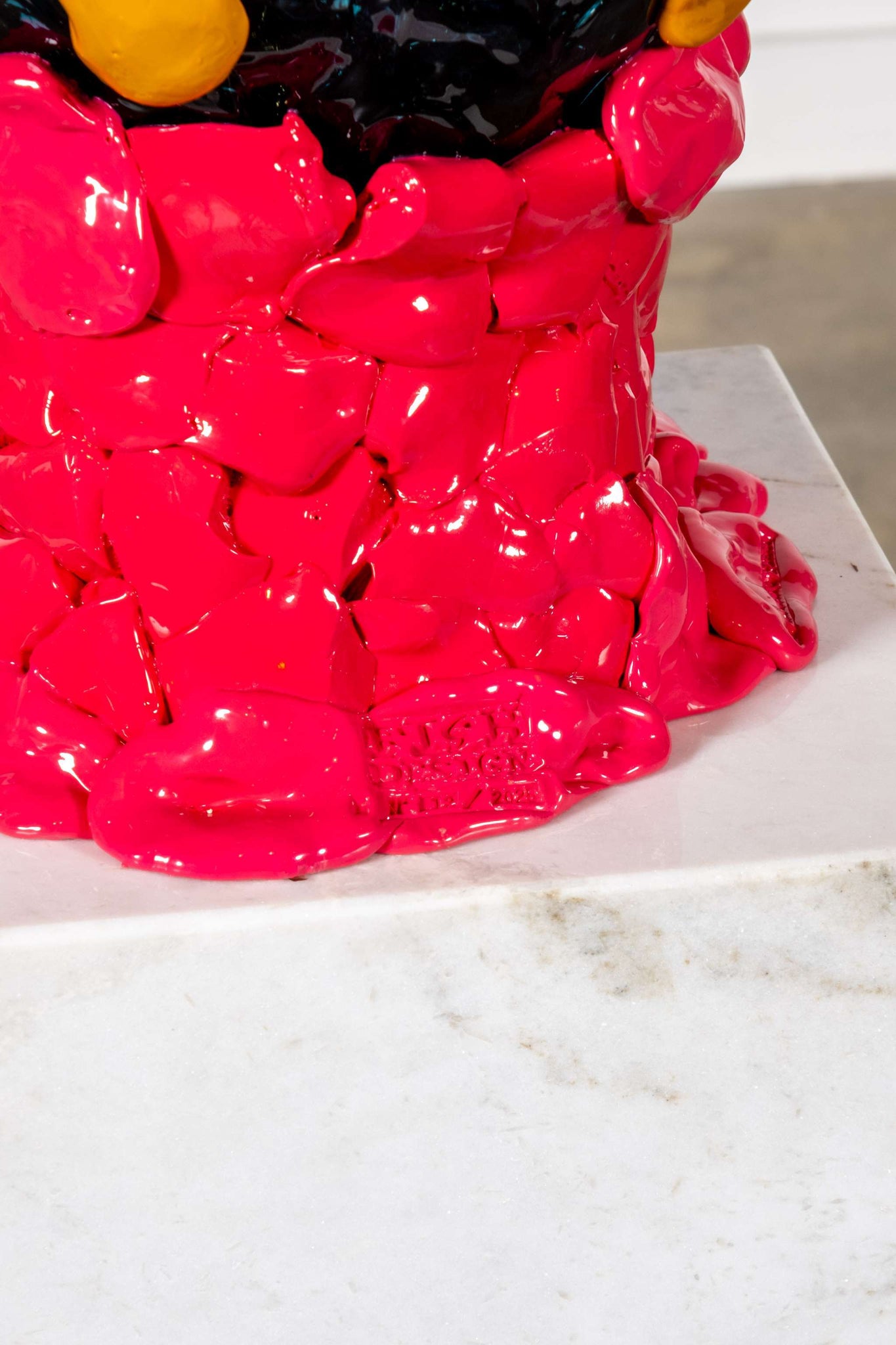 Nugget Vase Extra Colour (XL), Clear Aqua, Matte Ochre, Matte Fuschia