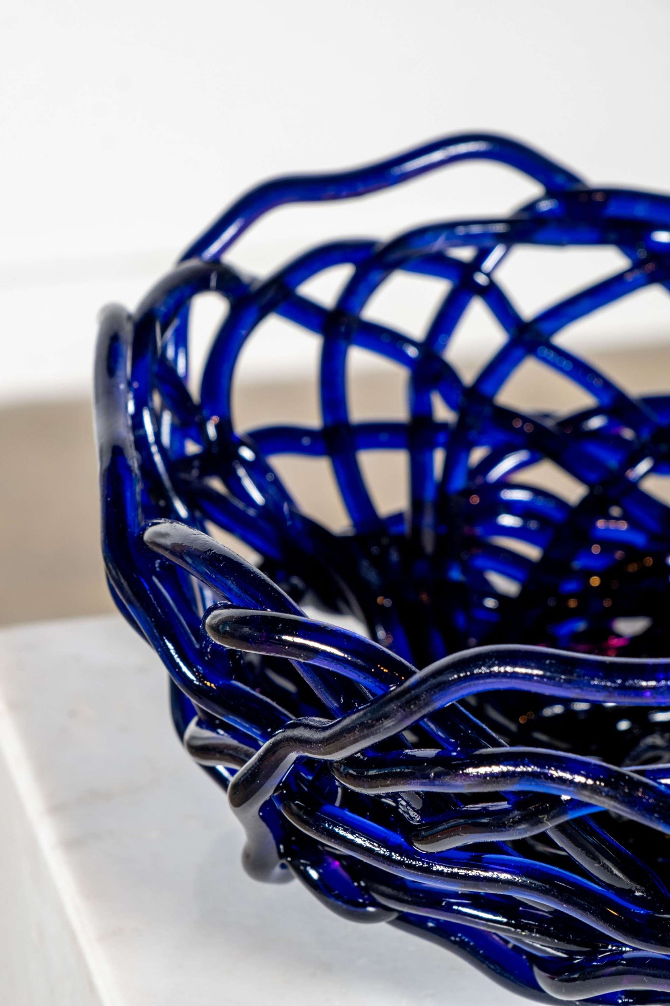 Tutti Frutti II Basket (Medium), Clear Blue and Clear Fuchsia