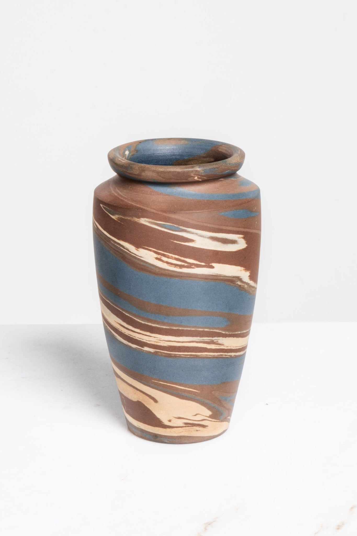 Vintage Dark Swirl Pottery Vessel | Bonne Choice