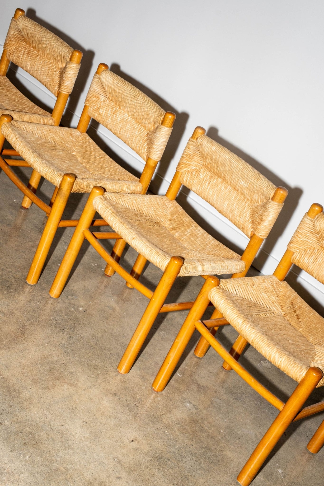 Set of 4 Dordogne Dining Chairs by Charlotte Perriand | Bonne Choice