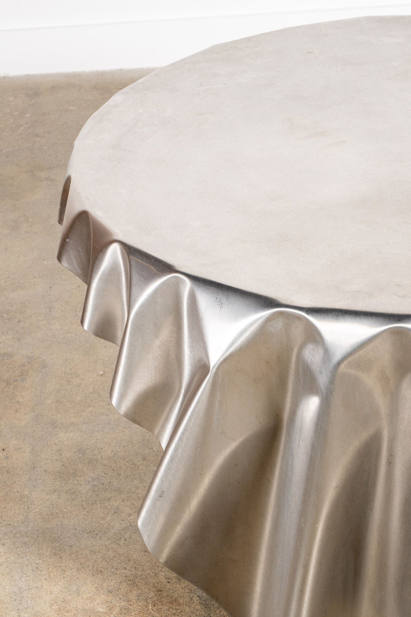 Vintage Draped Metal 'Bottle Cap' Coffee Table | Bonne Choice