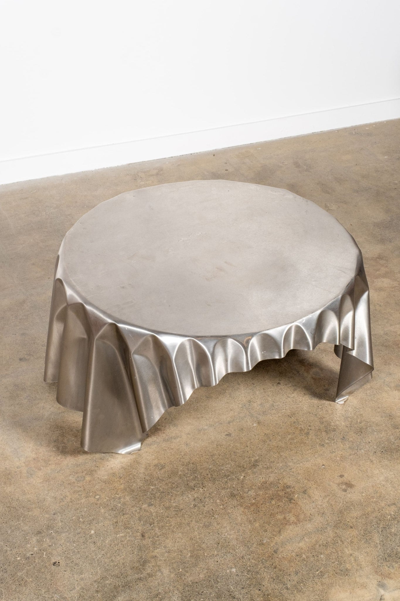 Vintage Draped Metal 'Bottle Cap' Coffee Table | Bonne Choice