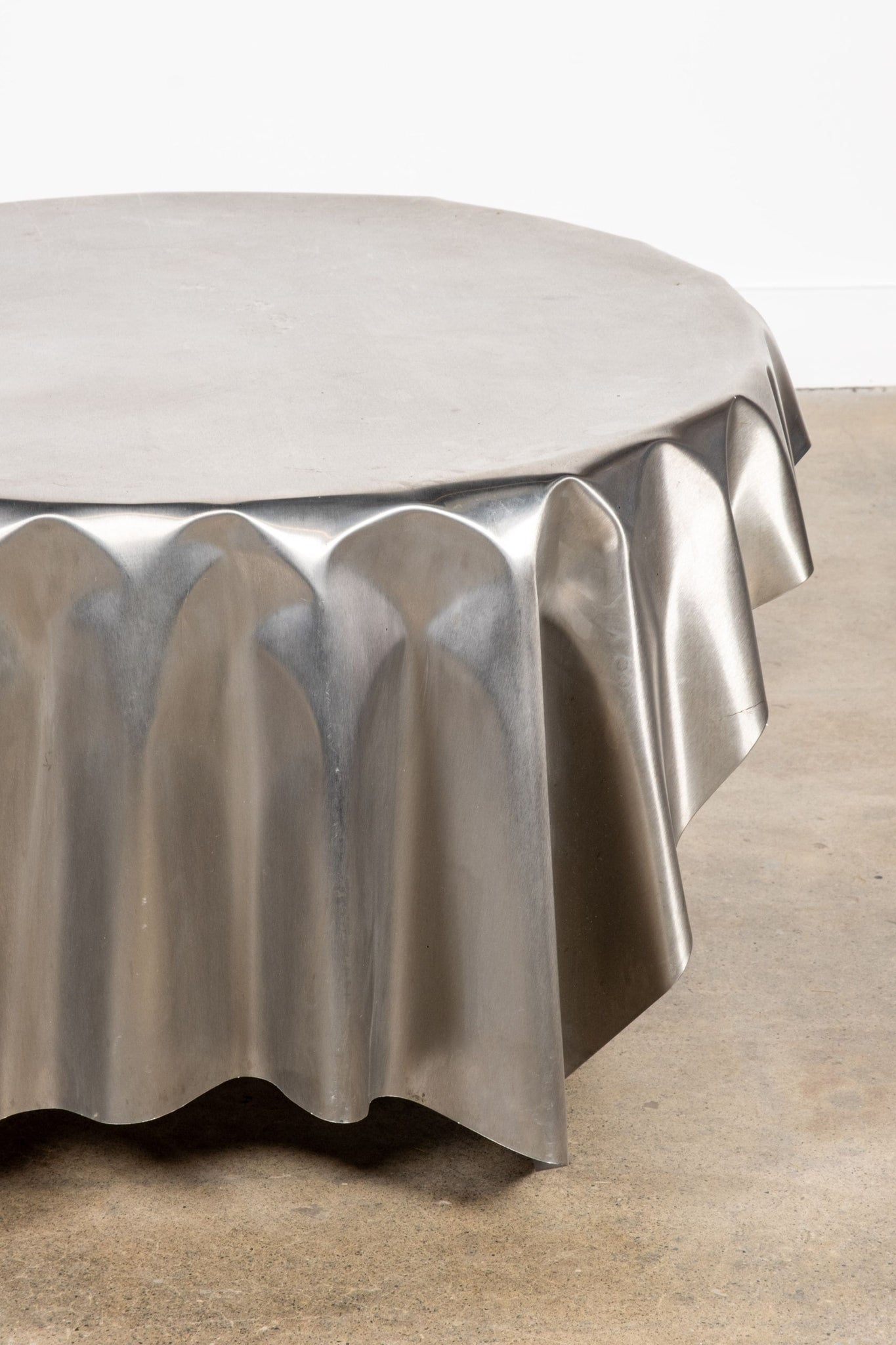Vintage Draped Metal 'Bottle Cap' Coffee Table | Bonne Choice