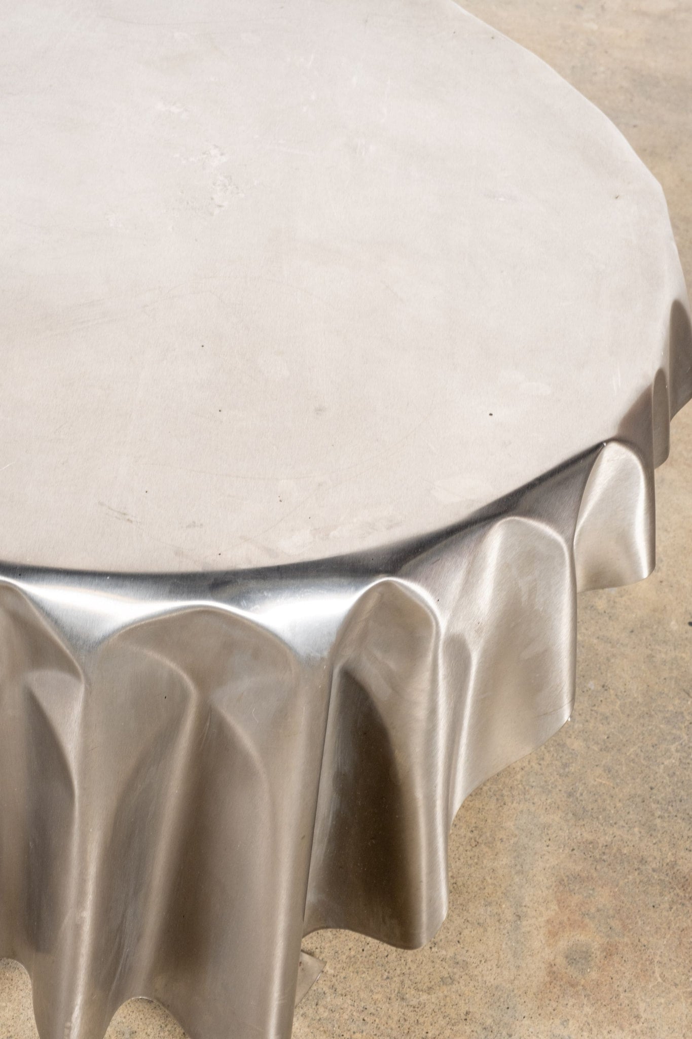 Vintage Draped Metal 'Bottle Cap' Coffee Table | Bonne Choice