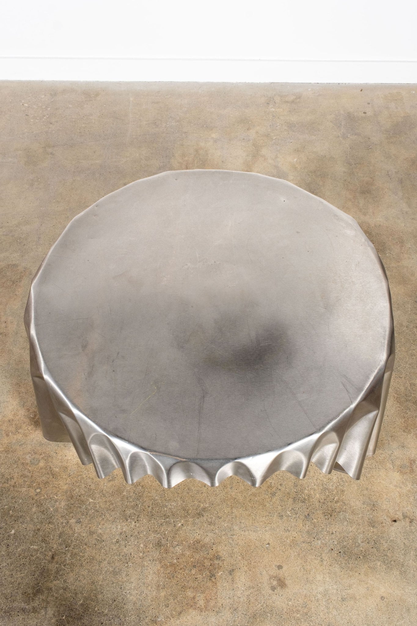 Vintage Draped Metal 'Bottle Cap' Coffee Table | Bonne Choice